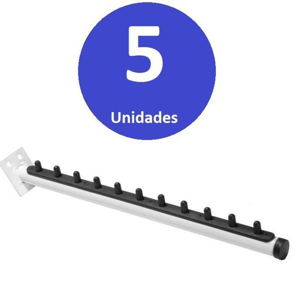RT ARARA PARA PAREDE INCLINADO BRANCO 40 CM kit 4 pecas - LC Imagem de RT ARARA PARA PAREDE INCLINADO BRANCO 40 CM kit 4 pecas