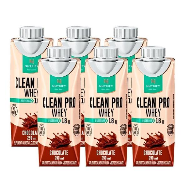 Imagem de Rtd Clean Pro Whey Chocolate - Nutrify 6 Un.