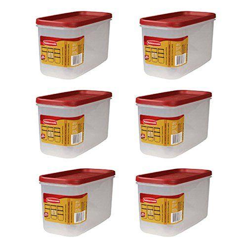 Imagem de Rubbermaid - Armazenamento de Alimentos Secos Base Transparente de 10 Copos com Marca de Graduação Pack de 6