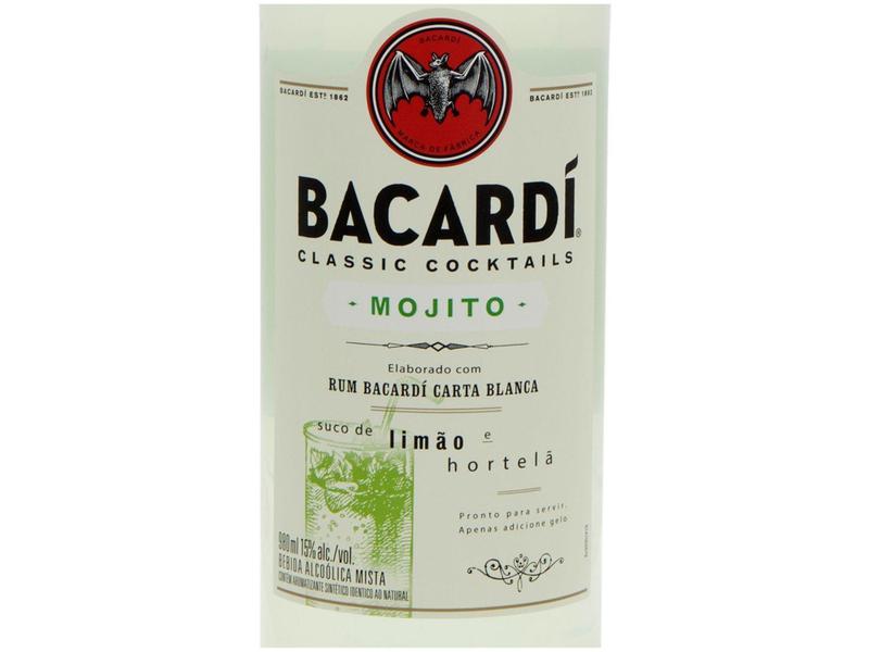 Imagem de Rum Bacardi Mojito Limão com Notas de Hortelã - 980ml