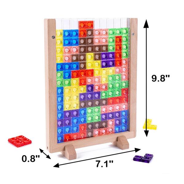 Imagem de Russian Blocks Puzzle Brain Teasers Toy Xilolin com moldura