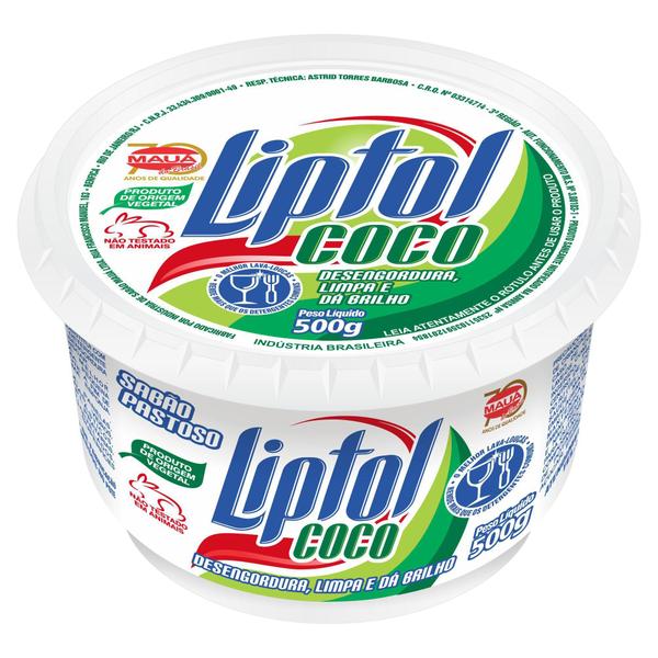 Sabão Em Pasta Para Lava Louças Liptol Coco - Kit Com 6 Un - Liptol Coco Pastoso Imagem de Sabão Em Pasta Para Lava Louças Liptol Coco - Kit Com 6 Un