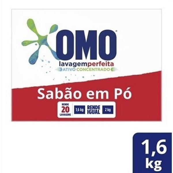 Imagem de Sabão Em Pó Omo Lavagem Perfeita 1,6Kg 9 Unidades Sem Cor