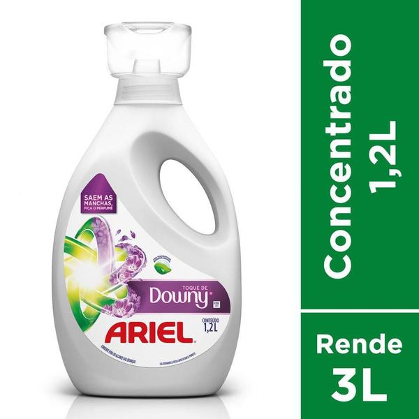 Imagem de Sabão Líquido Ariel Concentrado Com Toque de Downy 1,2L 30 Lavagens