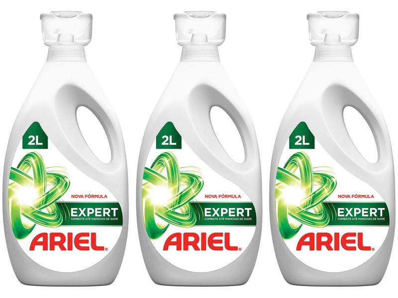 Sabão Líquido Ariel Expert 2L 3 Unidades