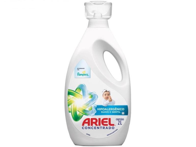 Sabão Líquido Ariel Hipoalergênico Suave e Gentil - Concentrado 2L Sabão Líquido Ariel Hipoalergênico Suave e Gentil - Concentrado 2L