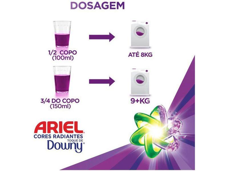 Imagem de Sabão Líquido Ariel Toque de Downy Cores Radiantes - 3L