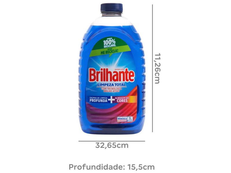 Imagem de Sabão Líquido Brilhante Limpeza Total - 3L