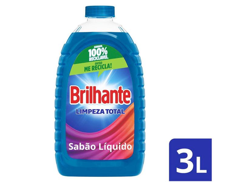 Imagem de Sabão Líquido Brilhante Limpeza Total - 3L