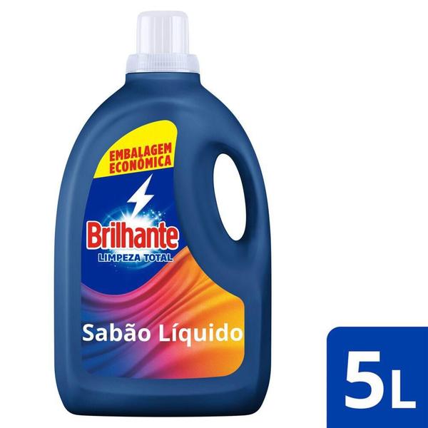 Imagem de Sabão Líquido Brilhante Limpeza Total 5L