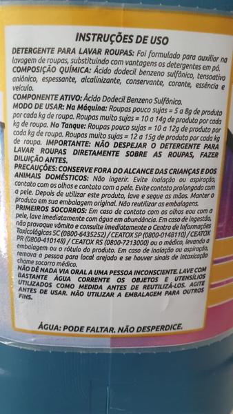 Imagem de sabão líquido hommo ou detergente para lavar roupas 5 litros