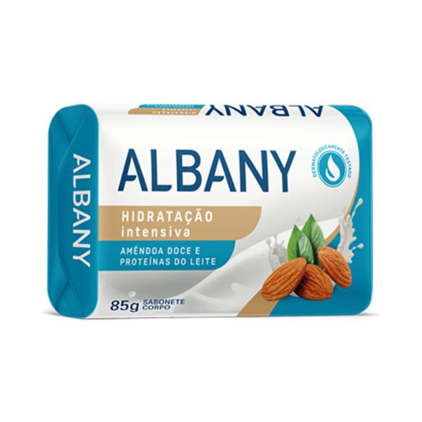 Imagem de Sabonete Albany Fragrância Amêndoa Doce e Proteínas de Leite Hidratação Intensiva 85g