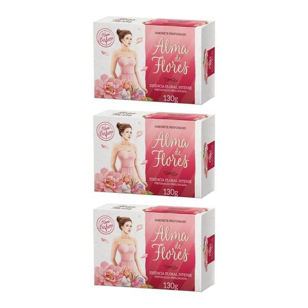 Imagem de Sabonete Alma De Flores 130G Floral Intense-Kit C/3Un