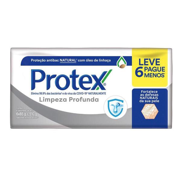 Imagem de Sabonete Antibacteriano em Barra Protex Limpeza Profunda 85g Promo 6un c/ Desconto