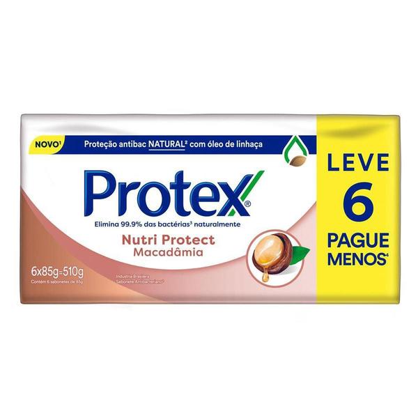 Imagem de Sabonete Antibacteriano em Barra Protex Nutri Protect Macadâmia 85g Promo Leve 6 Pague 5