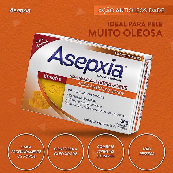 Imagem de Sabonete Asepxia Enxofre Ação Antioleosidade 80g