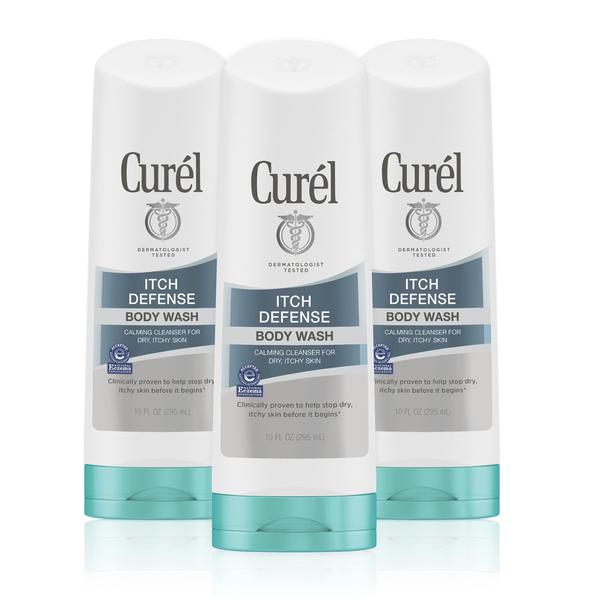 Imagem de Sabonete corporal Curel Itch Defense Calming, sem sabão, 300 ml (pacote com 3)