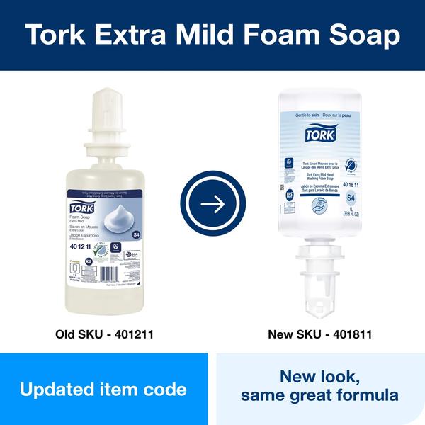 Imagem de Sabonete de espuma para lavar as mãos Tork Extra Mild 6 x 1L