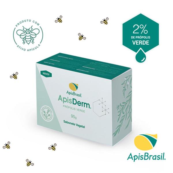 Imagem de Sabonete De Própolis Verde 95g Apisderm - 100% Vegetal