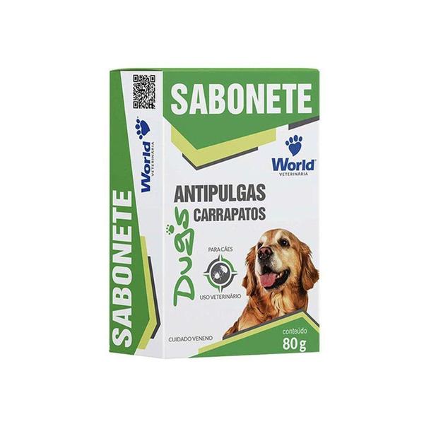 Imagem de Sabonete Dugs Antiparasitario - antipulgas e carrapatos 80g - World Vet