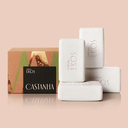 Sabonete Ekos Castanha 4 Unidades 100 G Cada - Natura Imagem de Sabonete Ekos Castanha 4 Unidades 100 G Cada
