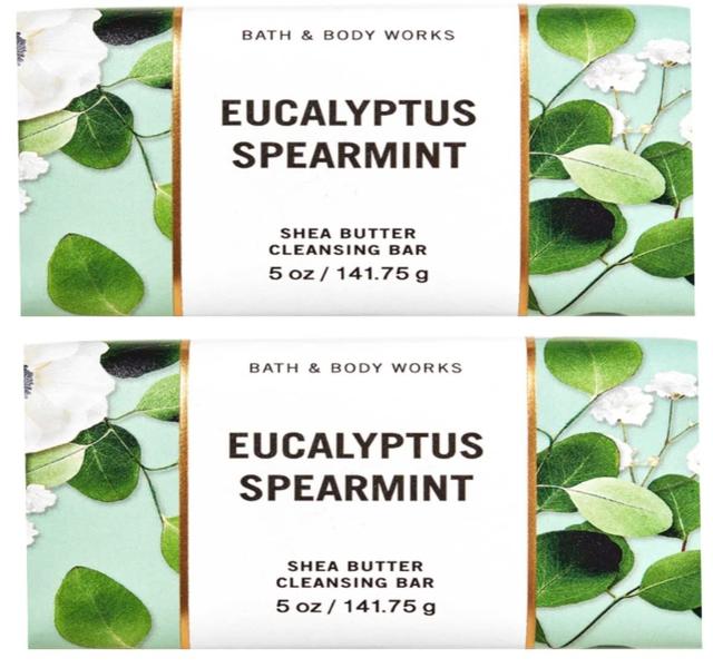 Imagem de Sabonete em barra Bath and Body Works Eucalyptus Spearmint, pacote com 2 unidades