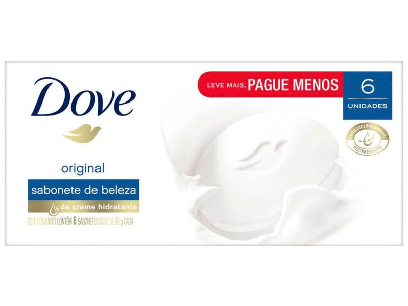 Imagem de Sabonete em Barra Corporal Dove Original - 90g 6 Unidades