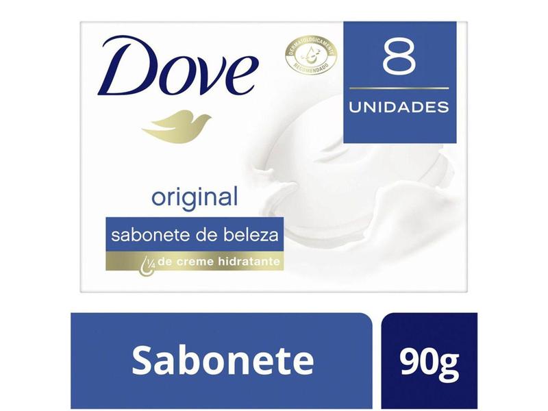 Imagem de Sabonete em Barra Dove Branco - 90g 8 Unidades