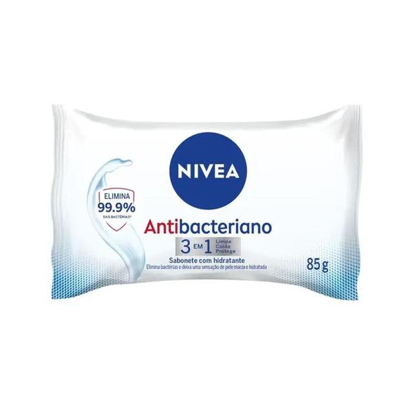 Imagem de Sabonete em Barra Hidratante Nivea Antibacteriano 3 em 1 85g