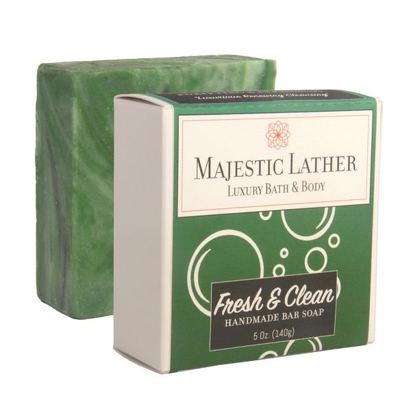 Imagem de Sabonete em barra Majestic Lather Fresh & Clean para rosto e corpo 150 ml