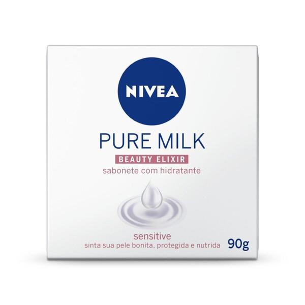 Imagem de Sabonete em Barra Nivea Pure Milk Beauty Elixir Sensitive 90g