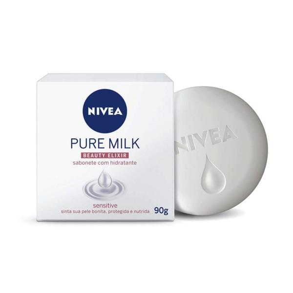 Imagem de Sabonete em Barra Nivea Pure Milk Beauty Elixir Sensitive 90g