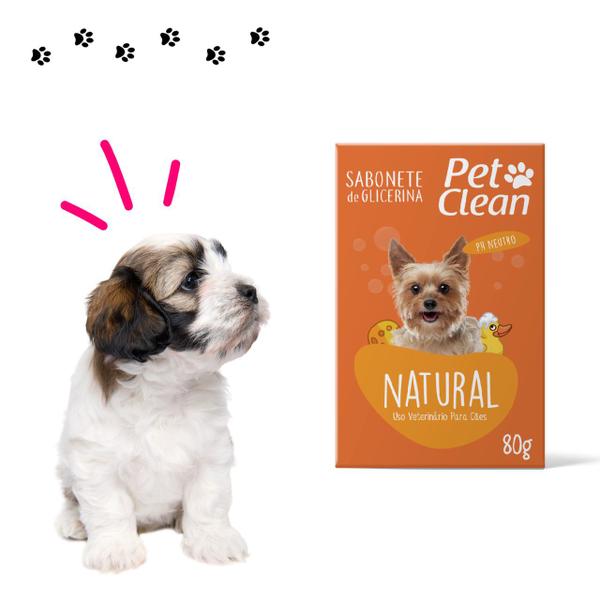 Imagem de Sabonete Glicerina Pet Clean Natural Para Cães E Gatos 80g