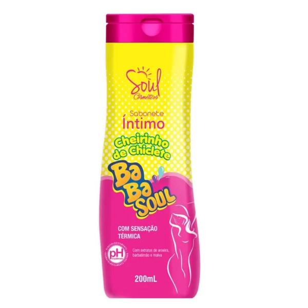Sabonete Intimo Babasoul Cheirinho de Chiclete, 200ml Imagem de Sabonete Intimo Babasoul Cheirinho de Chiclete, 200ml