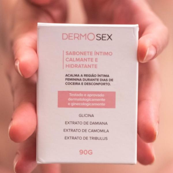 Imagem de Sabonete Intimo Em Barra Com Glicina Auxilio Anti Candidiase Dermosex 90g