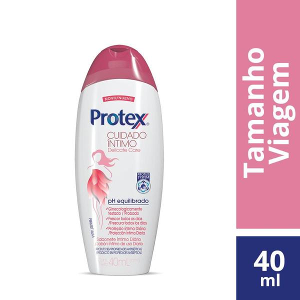 Sabonete Íntimo Líquido Protex Delicate Care 40ml Imagem de Sabonete Íntimo Líquido Protex Delicate Care 40ml