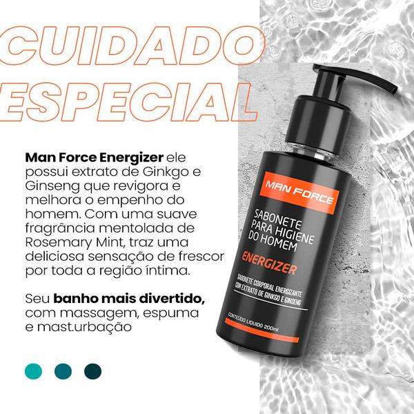 Imagem de Sabonete Intimo Masculino Man Force Energizer 200ml Adão e Eva