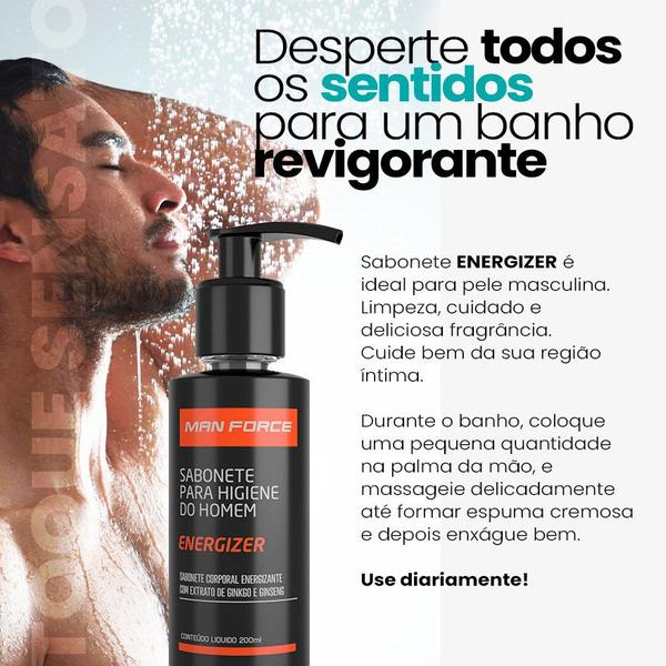 Imagem de Sabonete Intimo Masculino Man Force Energizer 200ml Adão e Eva