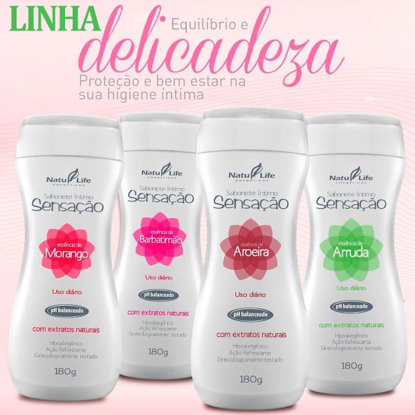 Sabonete Íntimo Sensação Fragrâncias Natu Life 180g Imagem de Sabonete Íntimo Sensação Fragrâncias Natu Life 180g