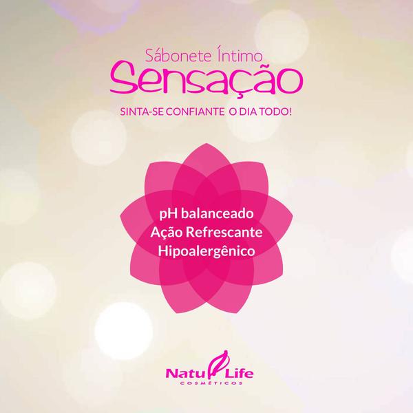 Sabonete Íntimo Sensação Fragrâncias Natu Life 180g Imagem de Sabonete Íntimo Sensação Fragrâncias Natu Life 180g