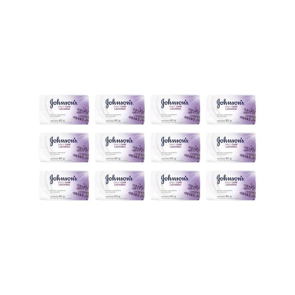 Imagem de Sabonete Johnsons Adulto Lavanda 80G - Kit C/12Un