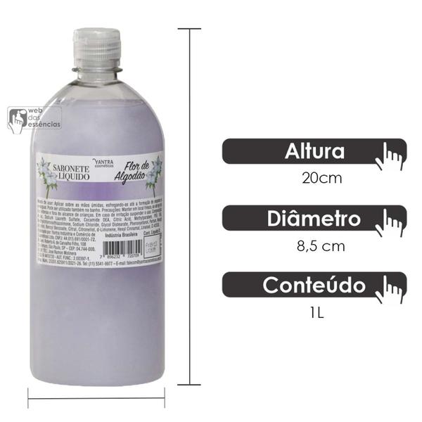 Sabonete Liquido 1L - Flor de Algodão - Yantra Imagem de Sabonete Liquido 1L - Flor de Algodão