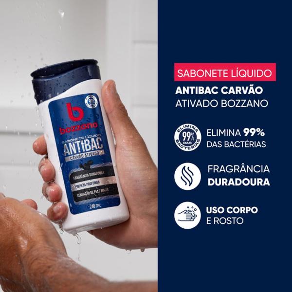 Imagem de Sabonete Líquido Antibacteriano Bozzano Carvão Ativado 240ml