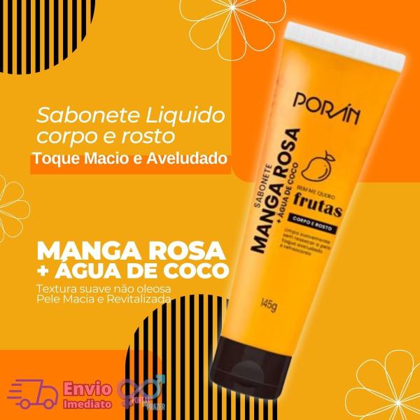 Imagem de Sabonete Liquido Corpo e Rosto Manga Rosa + Agua de Coco 145g