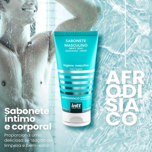 Imagem de Sabonete Líquido Corporal e Íntimo Masculino Menta 150ml Intt