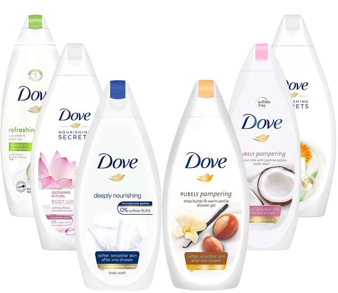 Imagem de Sabonete líquido Dove Variety Deeply Nourishing 750 ml, pacote com 6