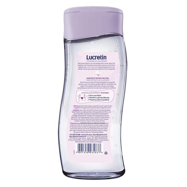 Imagem de Sabonete líquido íntimo lucretin neutro - 200ml