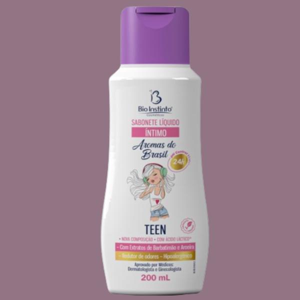 Sabonete Líquido Íntimo Teen 200Ml - Bio Instinto Imagem de Sabonete Líquido Íntimo Teen 200Ml - Bio Instinto