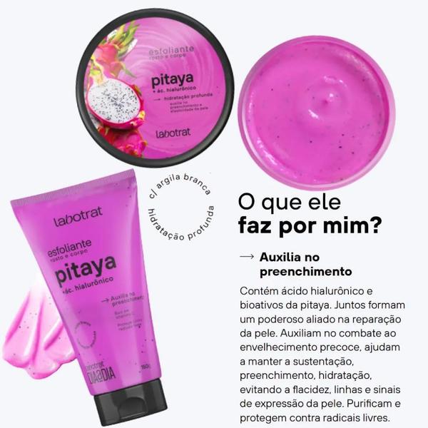 Imagem de Sabonete Líquido Labotrat Pitaya 190ml + Hidratante 190ml + Esfoliante 150g + Sais Espumantes 280g + Esfoliante 300g