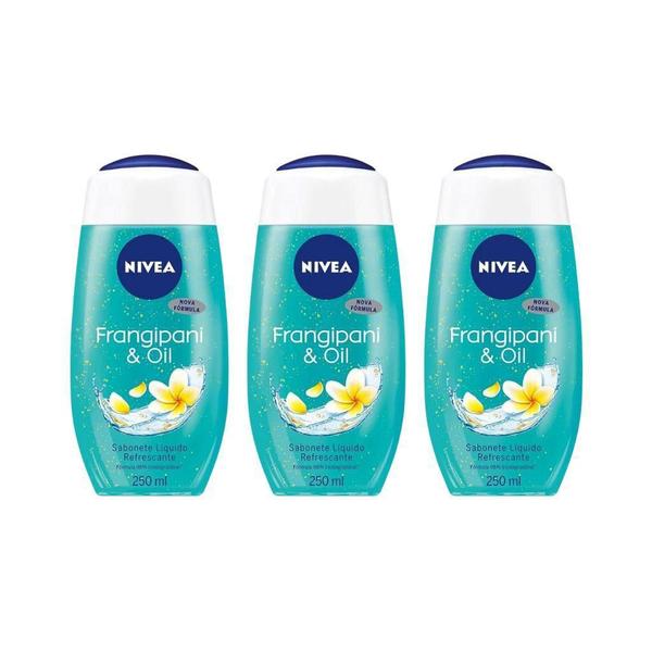 Imagem de Sabonete Liquido Nivea 250Ml Frangipani Oil - Kit Com 3Un